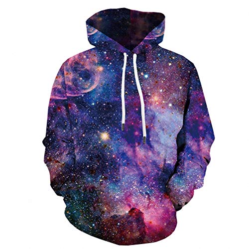 Rainbow Orion Nebula Pullover Hoodie for Men Soft Full-Zip Hooded Sweatshirt 