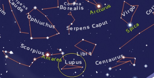 Lupus Constellation Location