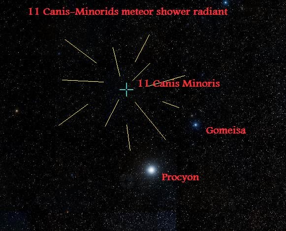 Canis Minor meteor showers
